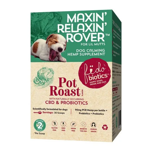 1ea Fidobiotics Maxin Relaxin Rover For Lil Mutts:Probiotic + Cbd Calming Supplement - Treats